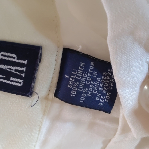 Vintage gap white linen coulottes - Picture 3 of 3